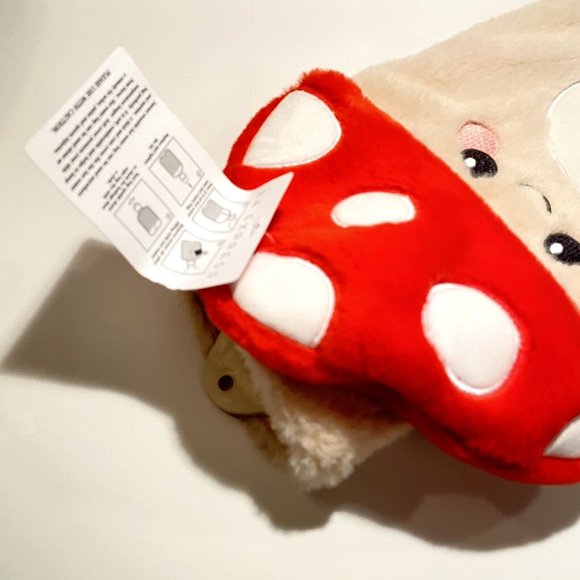 Mushroom Hot Water Bottle Cute Soft Fuzzy Plush Warm Water Bag Heat Relief New - Picture 8 of 10